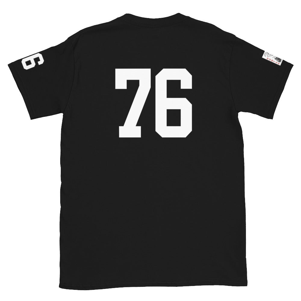 76 Jersey Number T-Shirt, Black, S-2XL