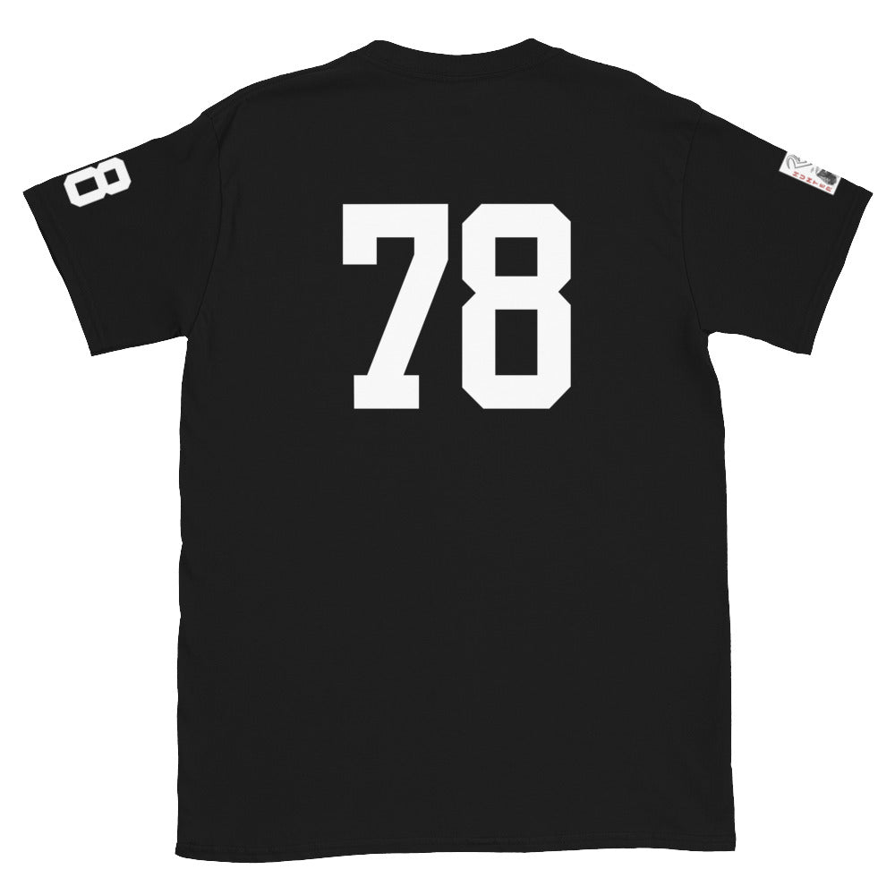 78 Jersey Number T-Shirt, Black, S-2XL