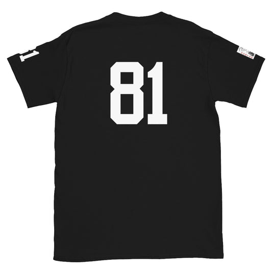 81 Jersey Number T-Shirt, Black, S-2XL