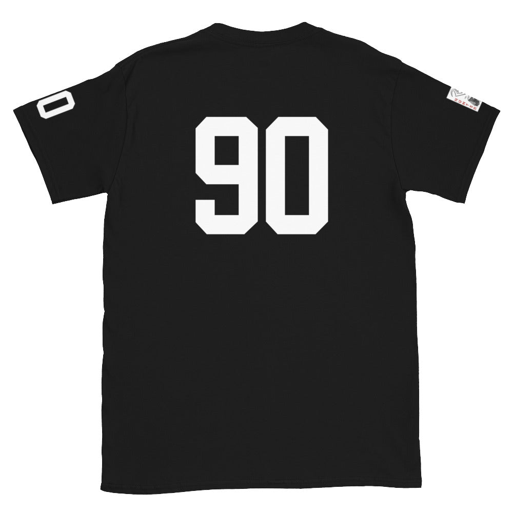 90 Jersey Number T-Shirt, Black, S-2XL