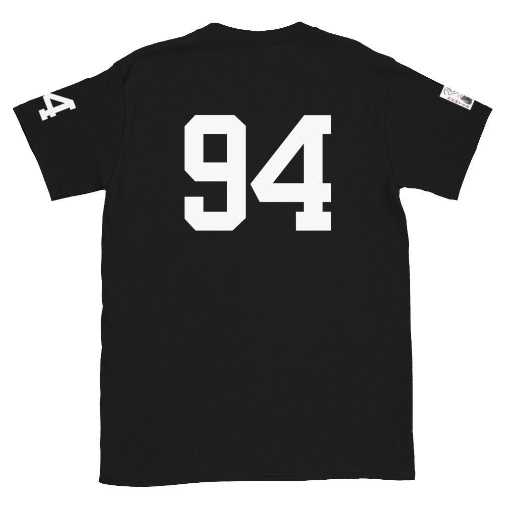 94 Jersey Number T-Shirt, Black, S-2XL